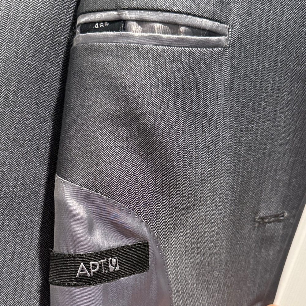 APT 9 Classic Gray Men's Blazer 46R / pants 36x32 - Picture 3 of 12